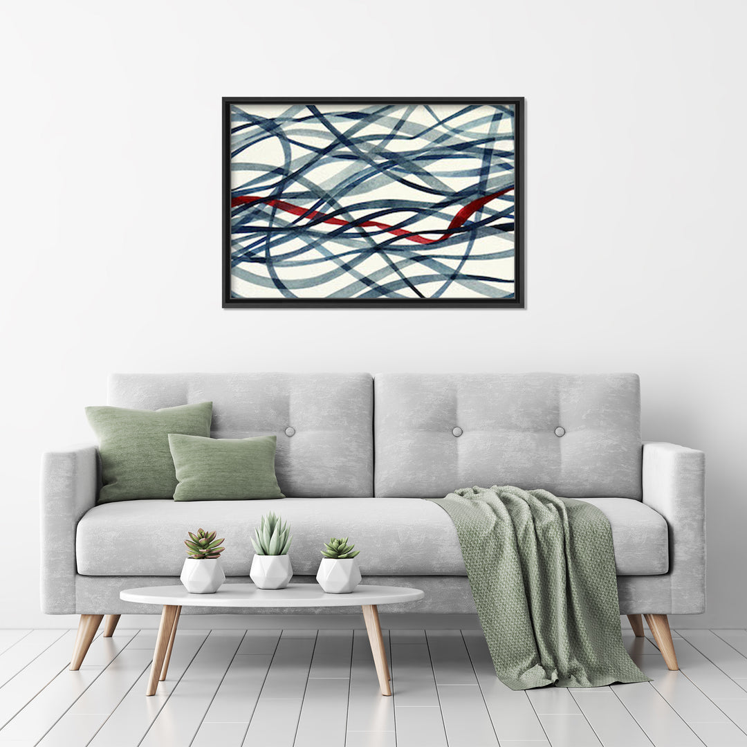 Scarlett Ribbon Framed Canvas Wall Art