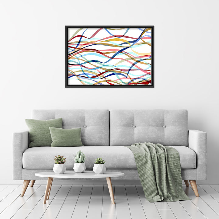 Streamers Framed Canvas Wall Art