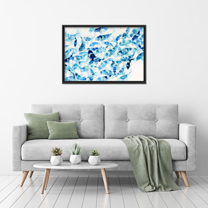 Blue Koi Framed Canvas Wall Art