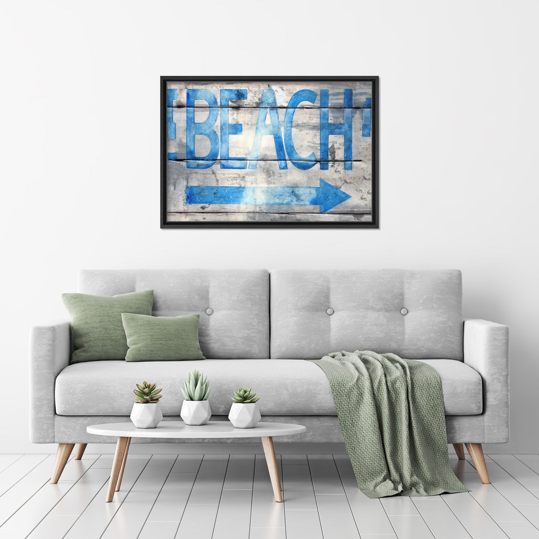 Beach that Way Framed Canvas Wall Art