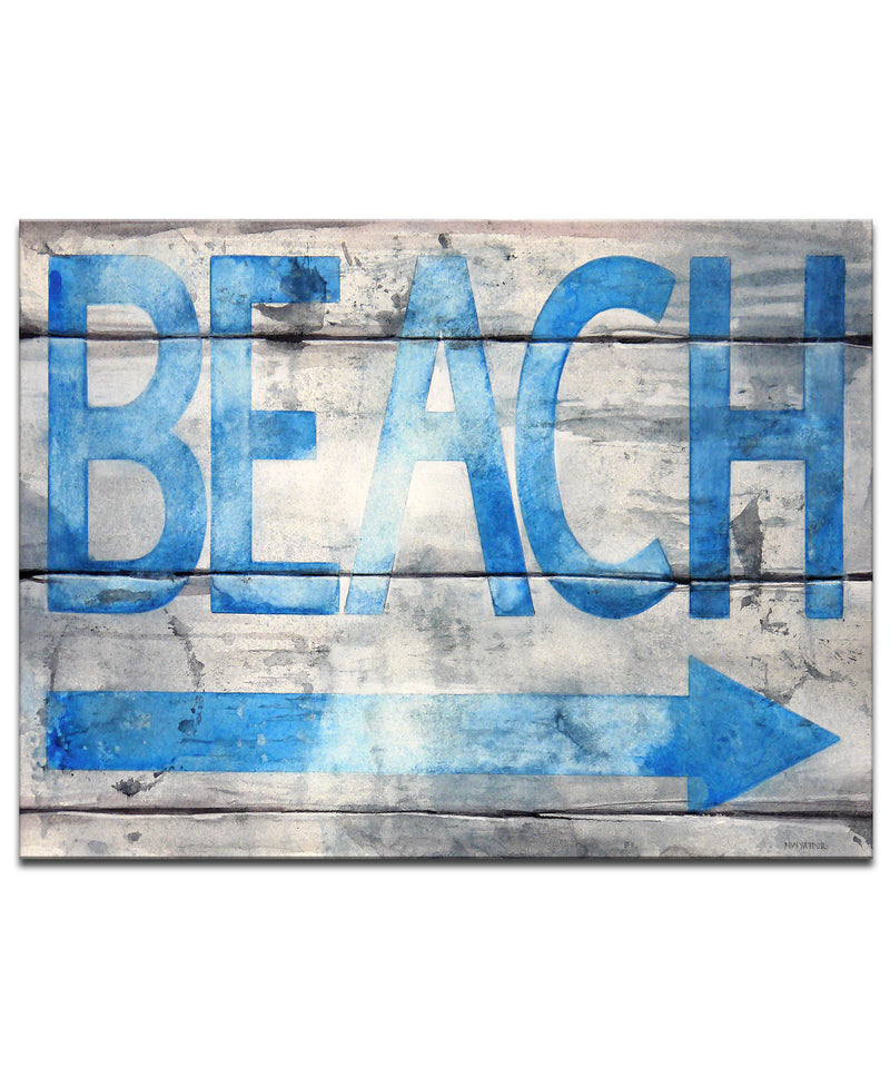 'Beach that Way' Wrapped Canvas Wall Art