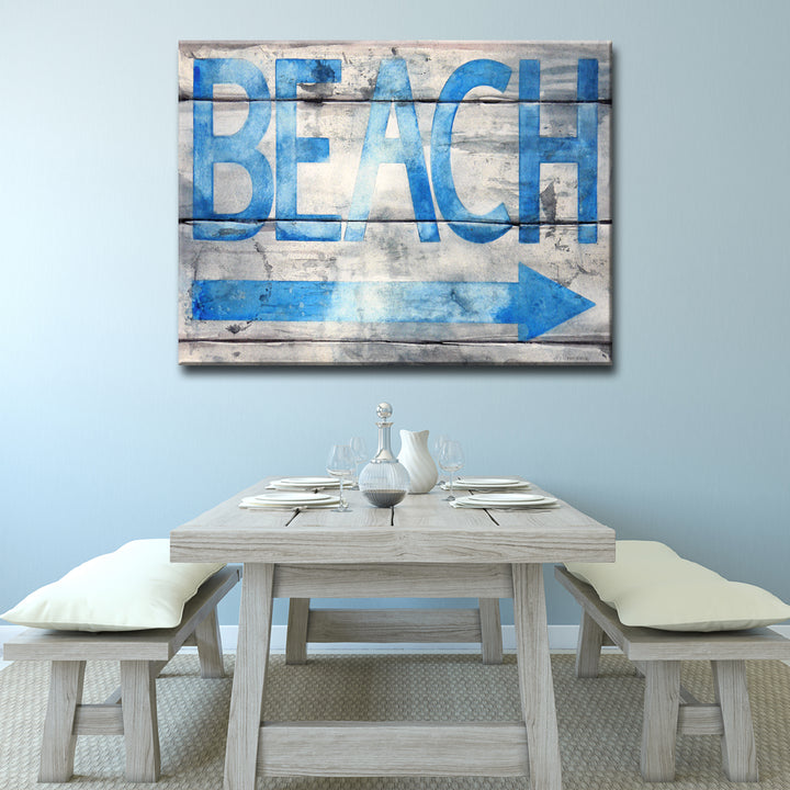 'Beach that Way' Wrapped Canvas Wall Art