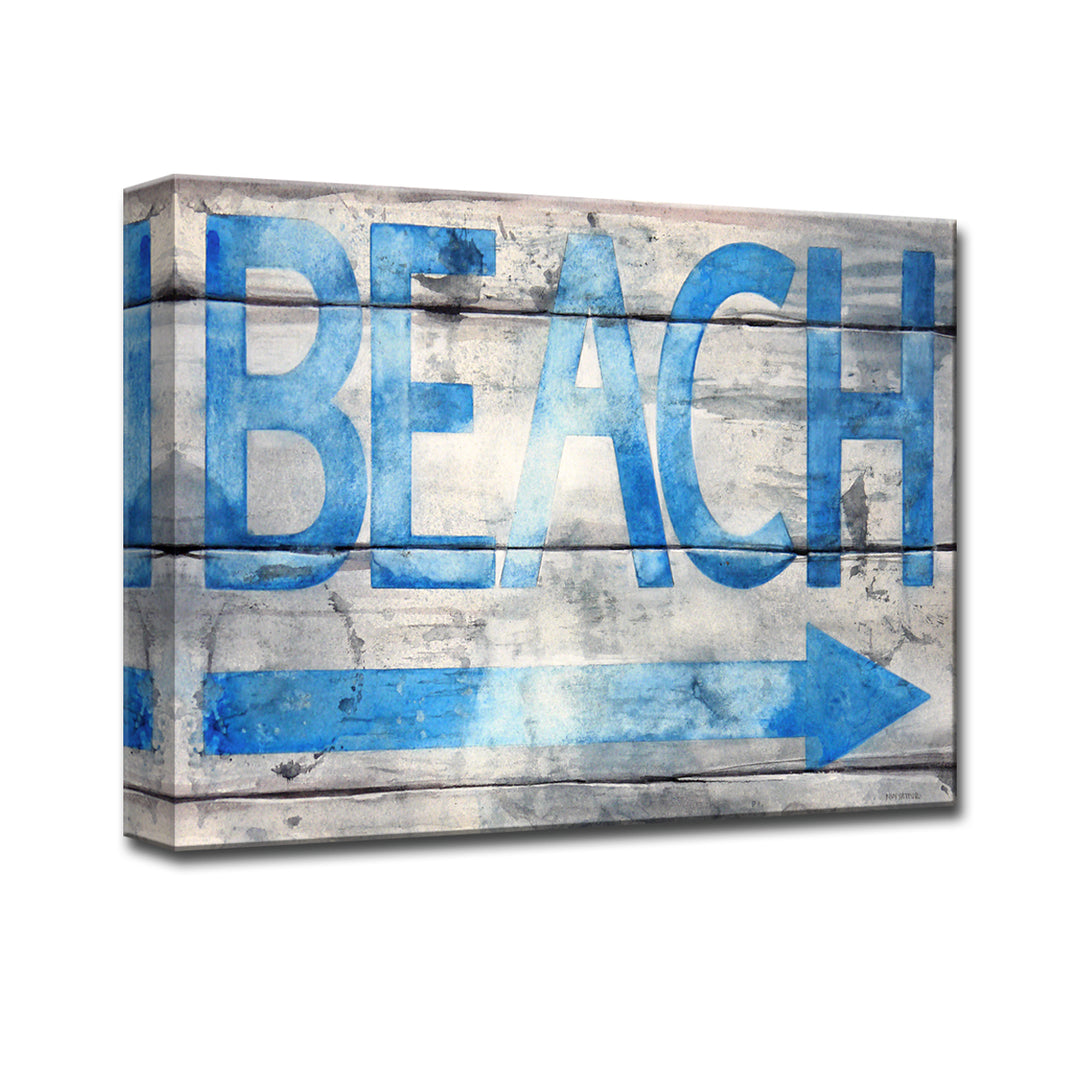 'Beach that Way' Wrapped Canvas Wall Art