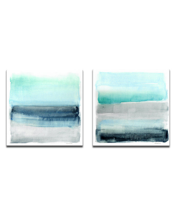 Linear Energy I/II' Wrapped Canvas Wall Art Set