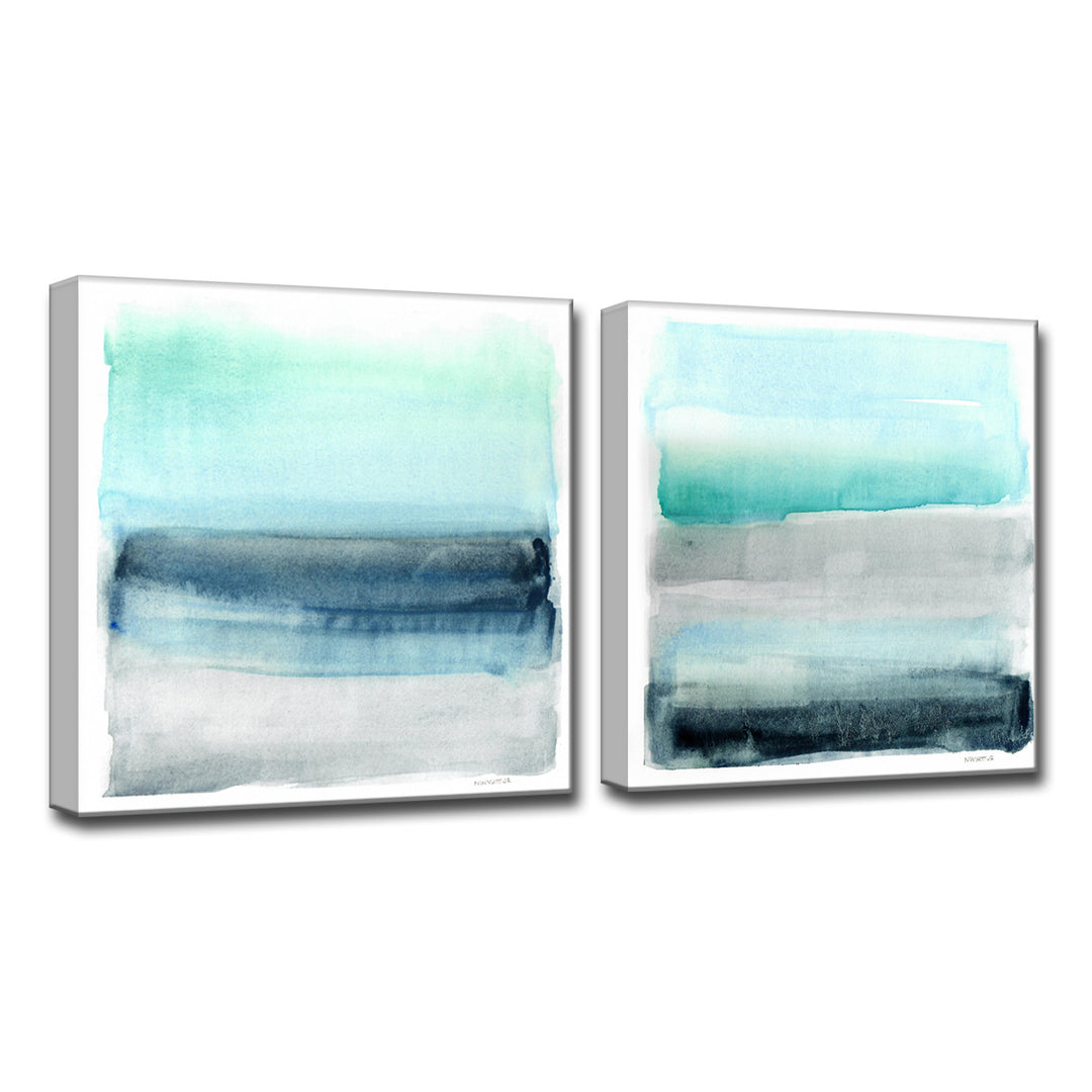 Linear Energy I/II' Wrapped Canvas Wall Art Set