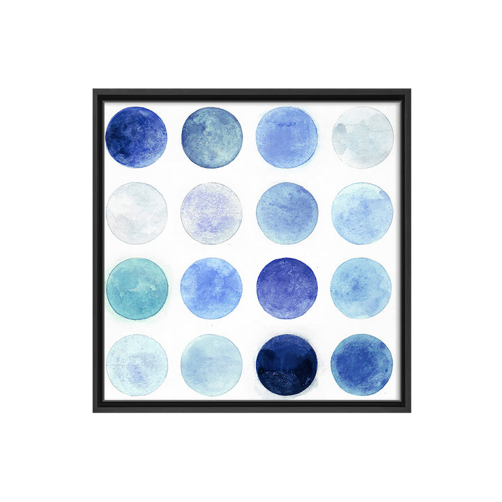 Blue Moons I Framed Canvas Wall Art