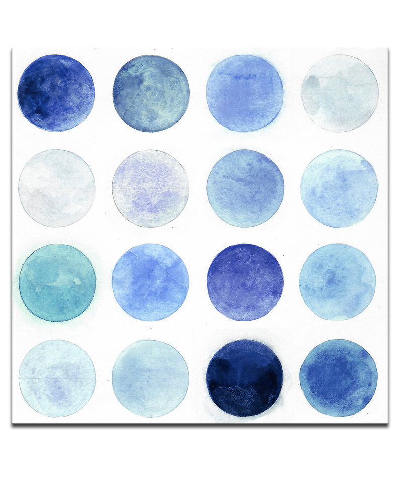 'Blue Moons I' Wrapped Canvas Wall Art