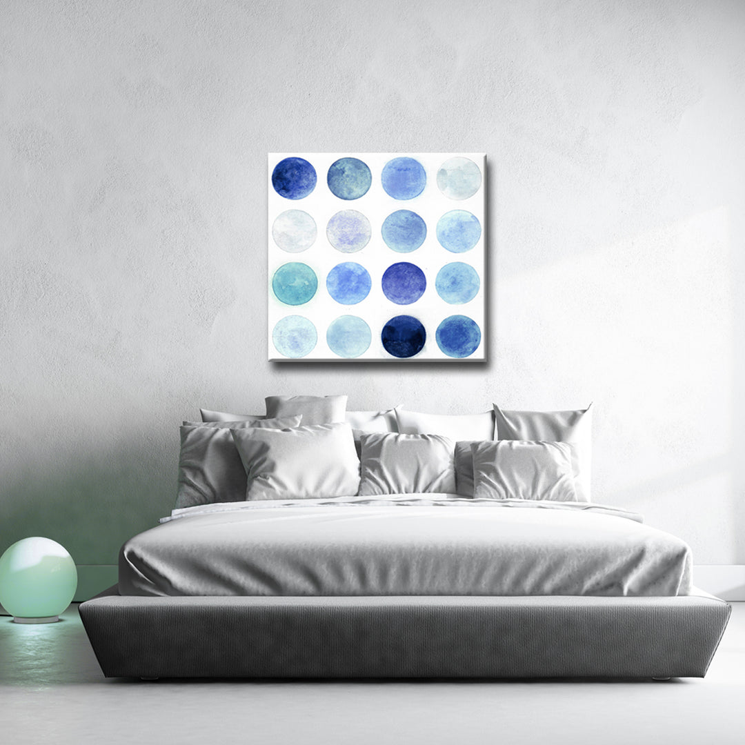 'Blue Moons I' Wrapped Canvas Wall Art