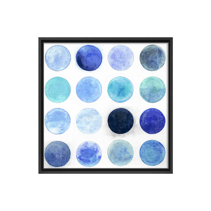 Blue Moons II Framed Canvas Wall Art