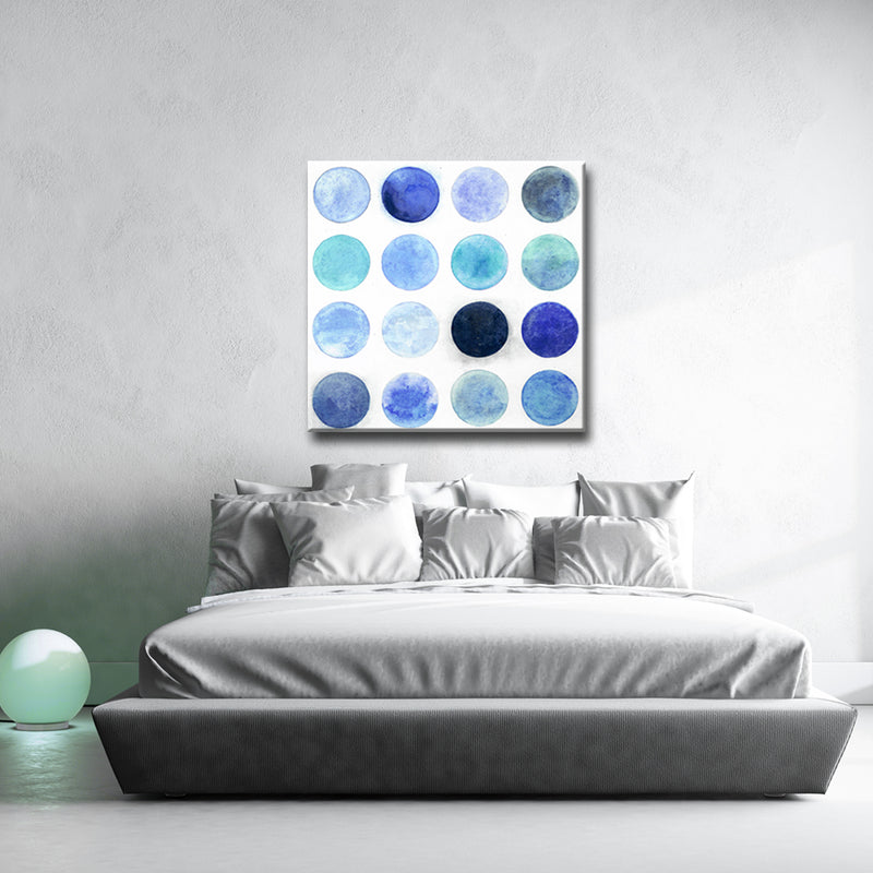 'Blue Moons II' Wrapped Canvas Wall Art