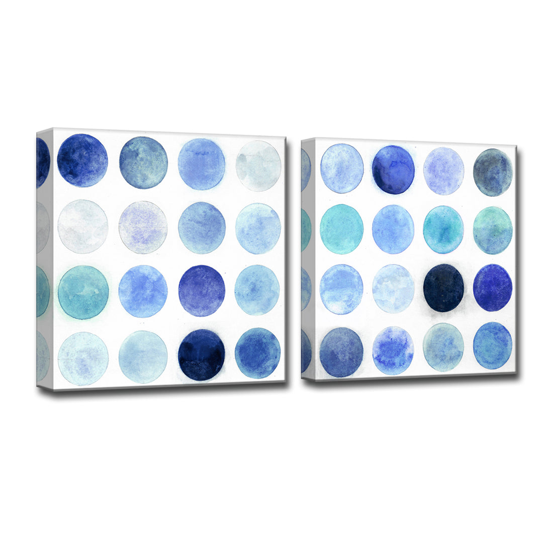 Blue Moons I/II' Wrapped Canvas Wall Art Set