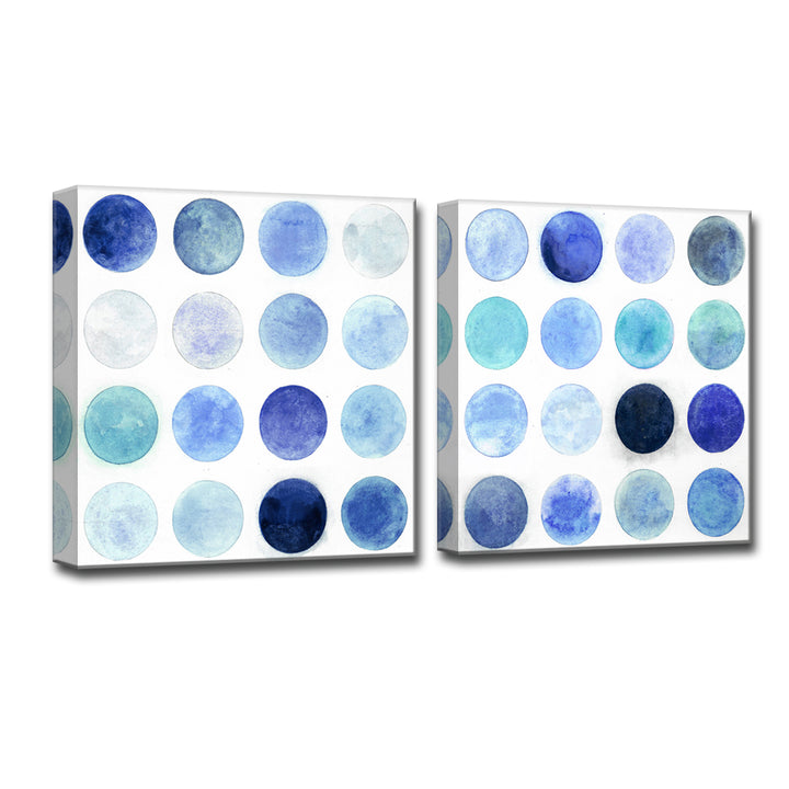 Blue Moons I/II' Wrapped Canvas Wall Art Set