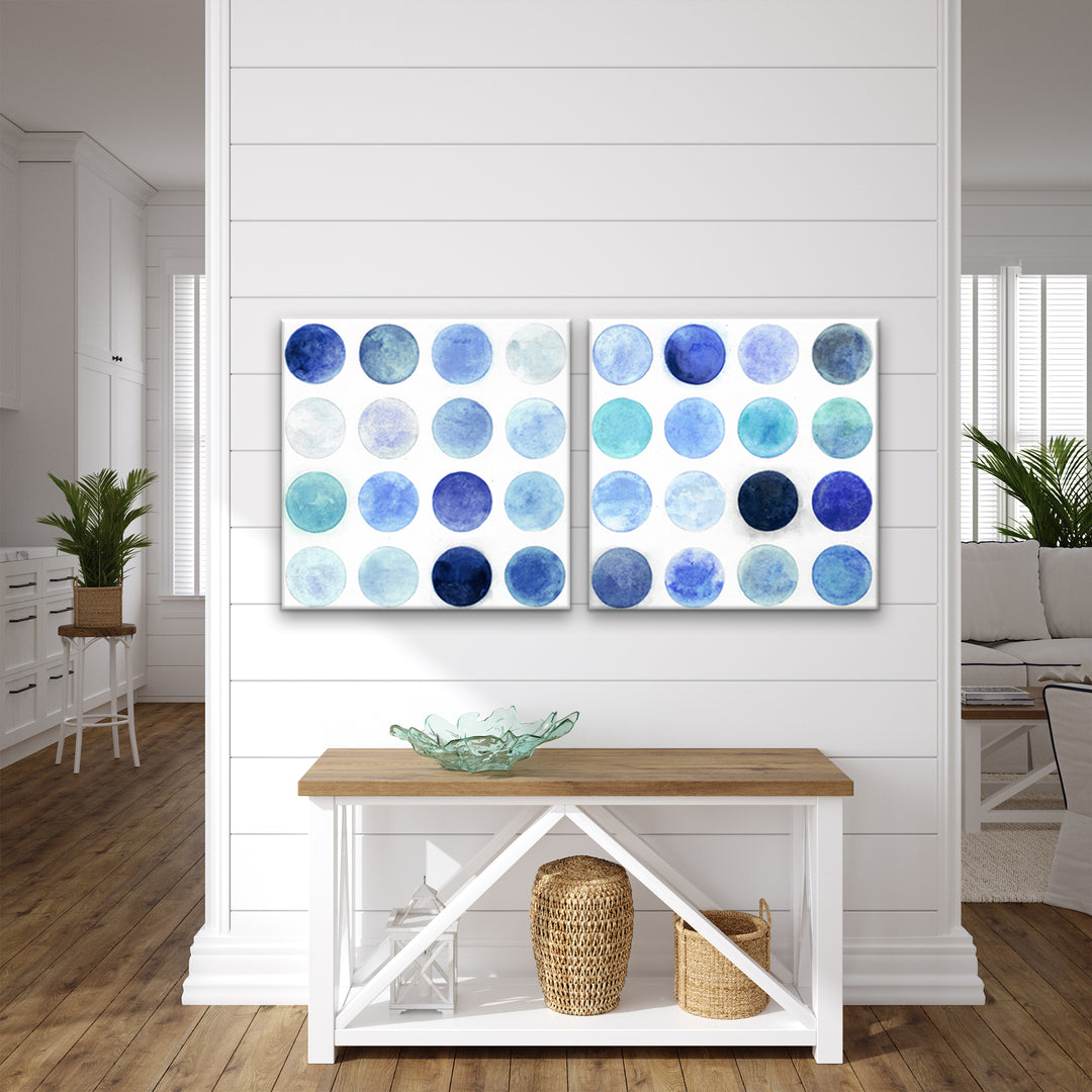 Blue Moons I/II' Wrapped Canvas Wall Art Set
