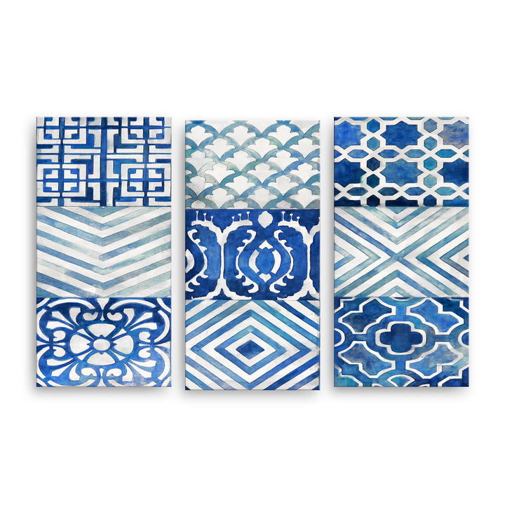 Ocean Couture I-III' Wrapped Canvas Wall Art Set