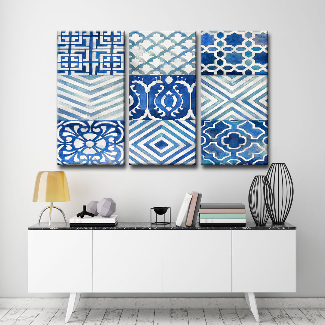 Ocean Couture I-III' Wrapped Canvas Wall Art Set