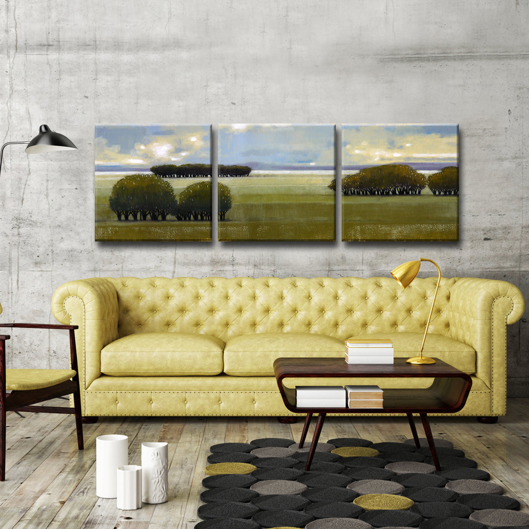 Nice Green' Wrapped Canvas Wall Art Set