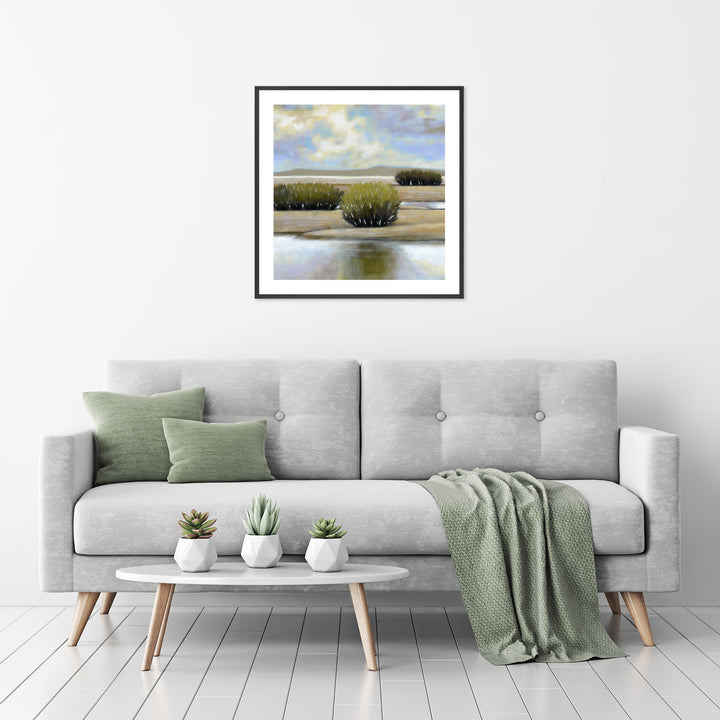 Desert Pools I Framed Canvas Wall Art