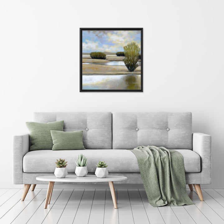 Desert Pools II Framed Canvas Wall Art
