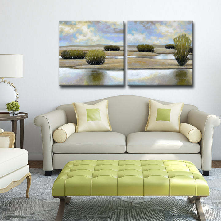 Desert Pools I/II' Wrapped Canvas Wall Art Set