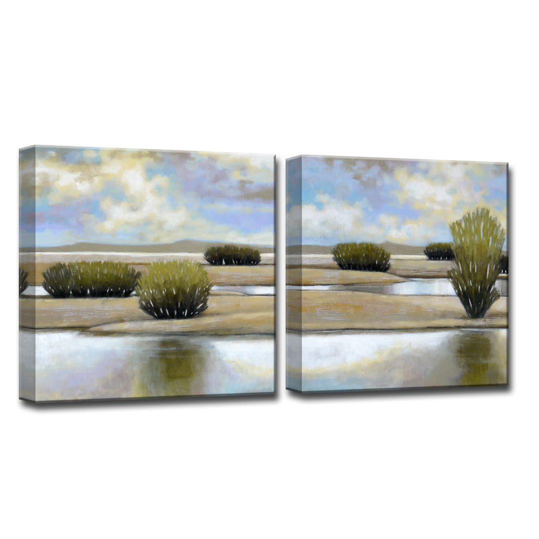 Desert Pools I/II' Wrapped Canvas Wall Art Set