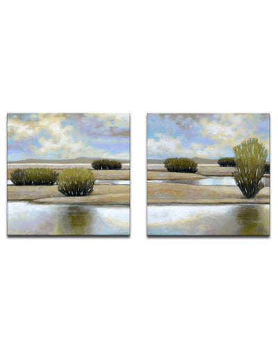 Desert Pools No. 1/2' Wrapped Canvas Wall Art Set