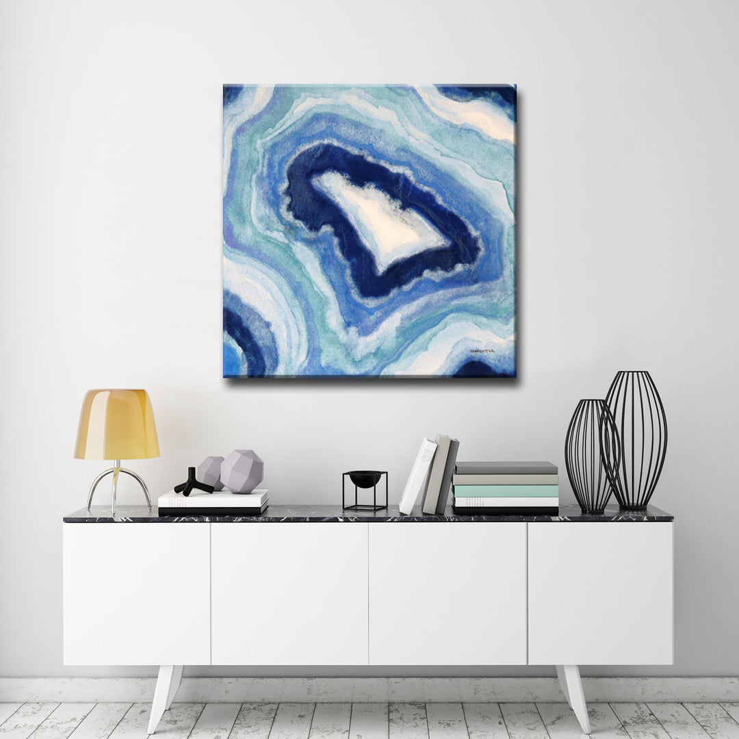 'Ocean Geode I' Wrapped Canvas Wall Art