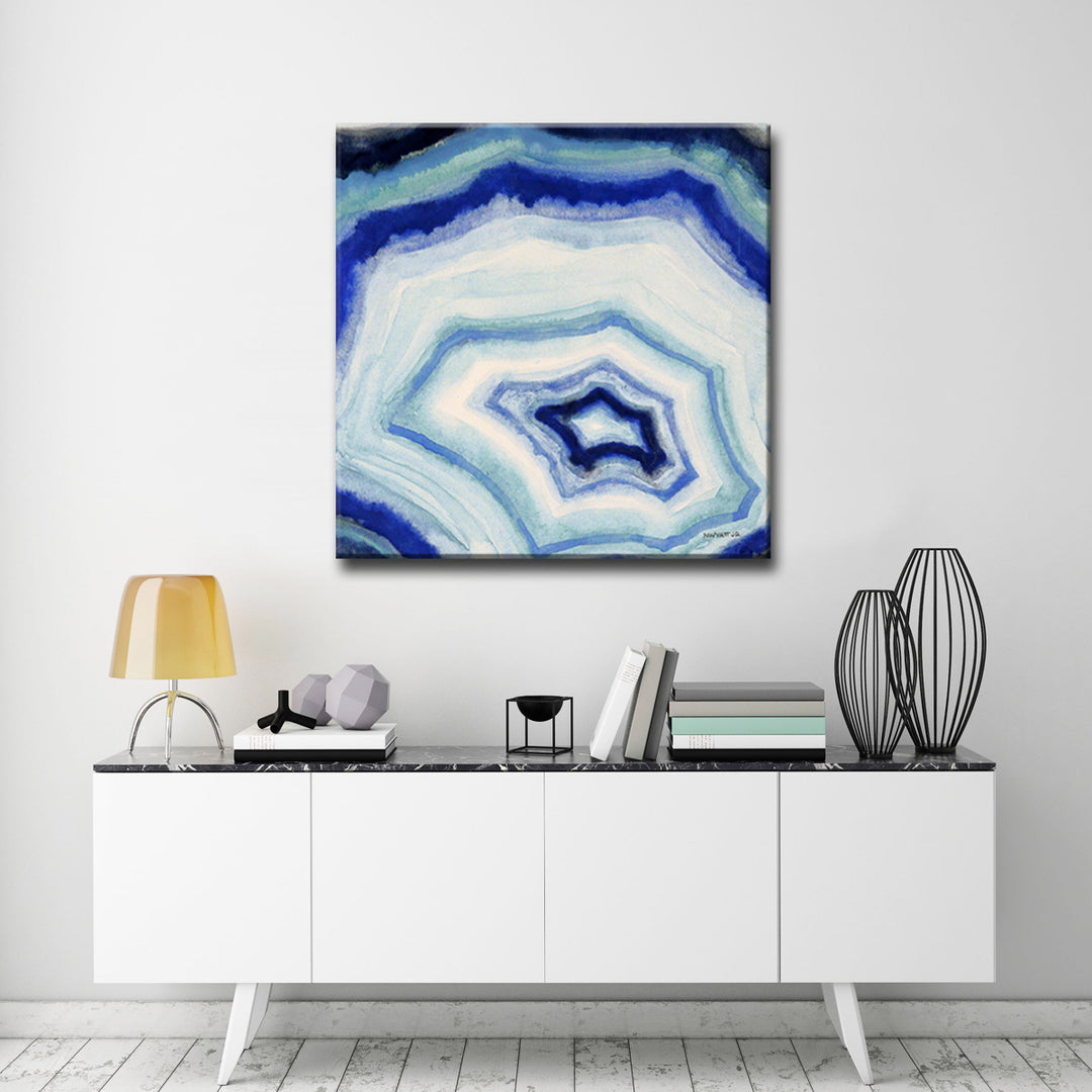 'Ocean Geode II' Wrapped Canvas Wall Art