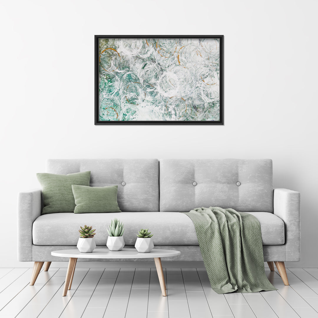 Ocean Current Framed Canvas Wall Art