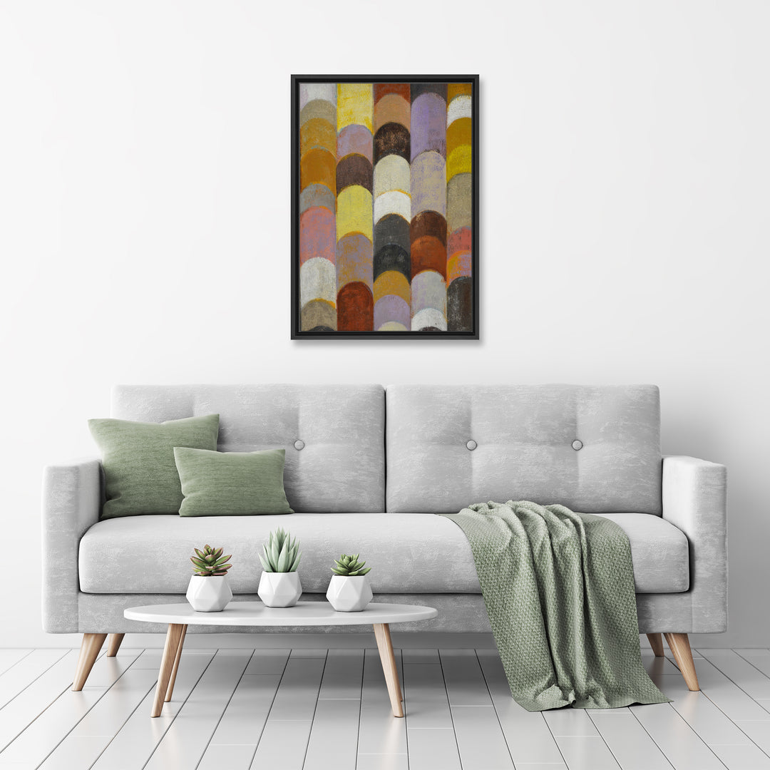 Banded I Framed Canvas Wall Art