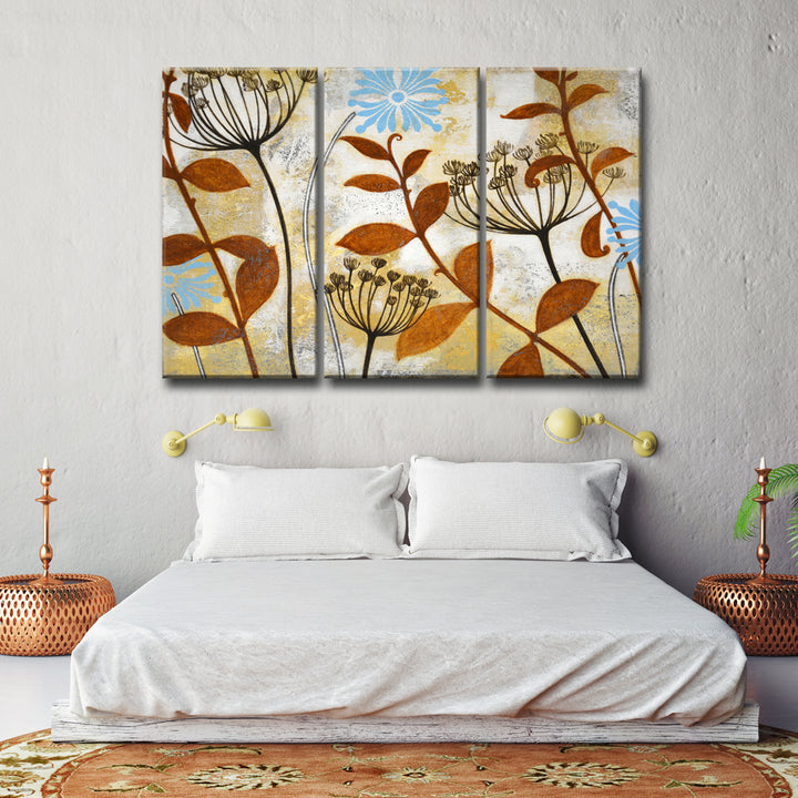 Meadow Melody I/II/III' 3 Piece Wrapped Canvas Wall Art Set