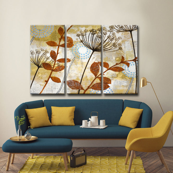 Meadow Melody IV/V/VI' 3 Piece Wrapped Canvas Wall Art Set