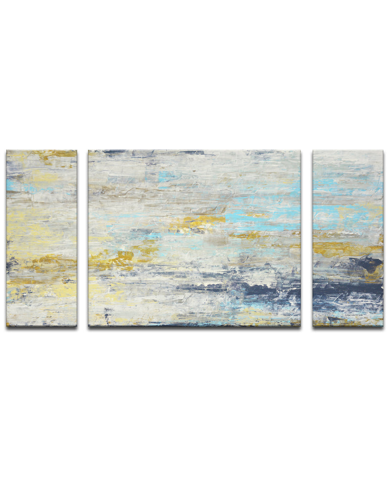 'Surf and Sound  I/II/III' 3 Piece Wrapped Canvas Wall Art Set