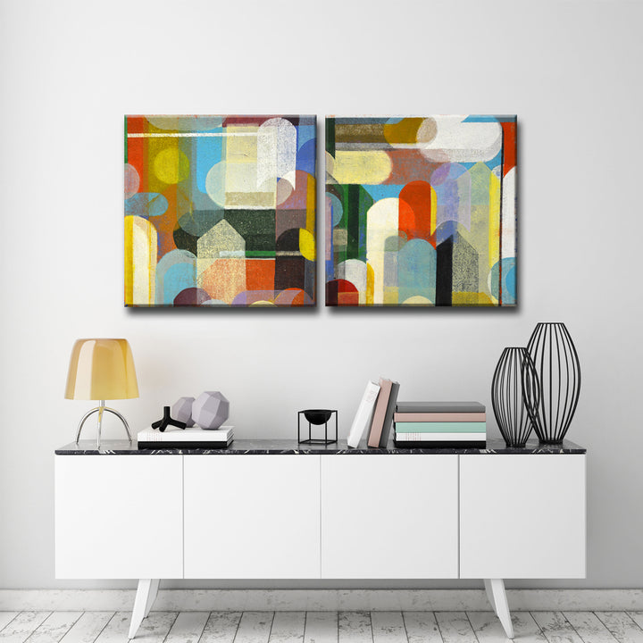 Calypso I/II' 2 Piece Wrapped Canvas Wall Art Set