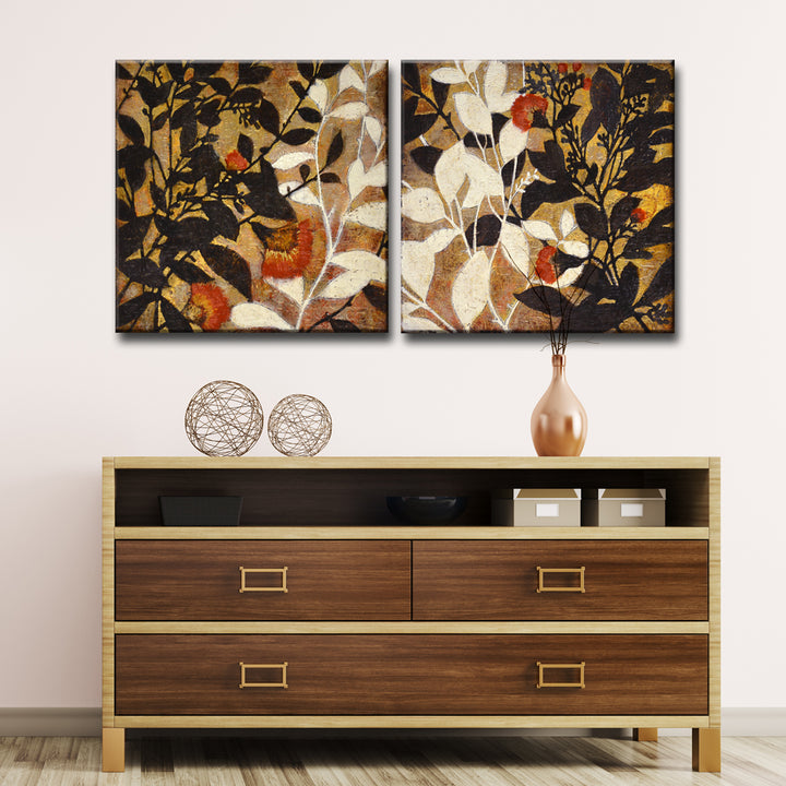 Growing Together I/II' 2 Piece Wrapped Canvas Wall Art Set