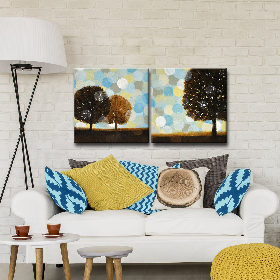Early Tuesday Morning I/II' 2 Piece Wrapped Canvas Wall Art Set