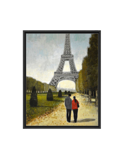 Romantic Stroll No. 1 Framed Canvas Wall Art