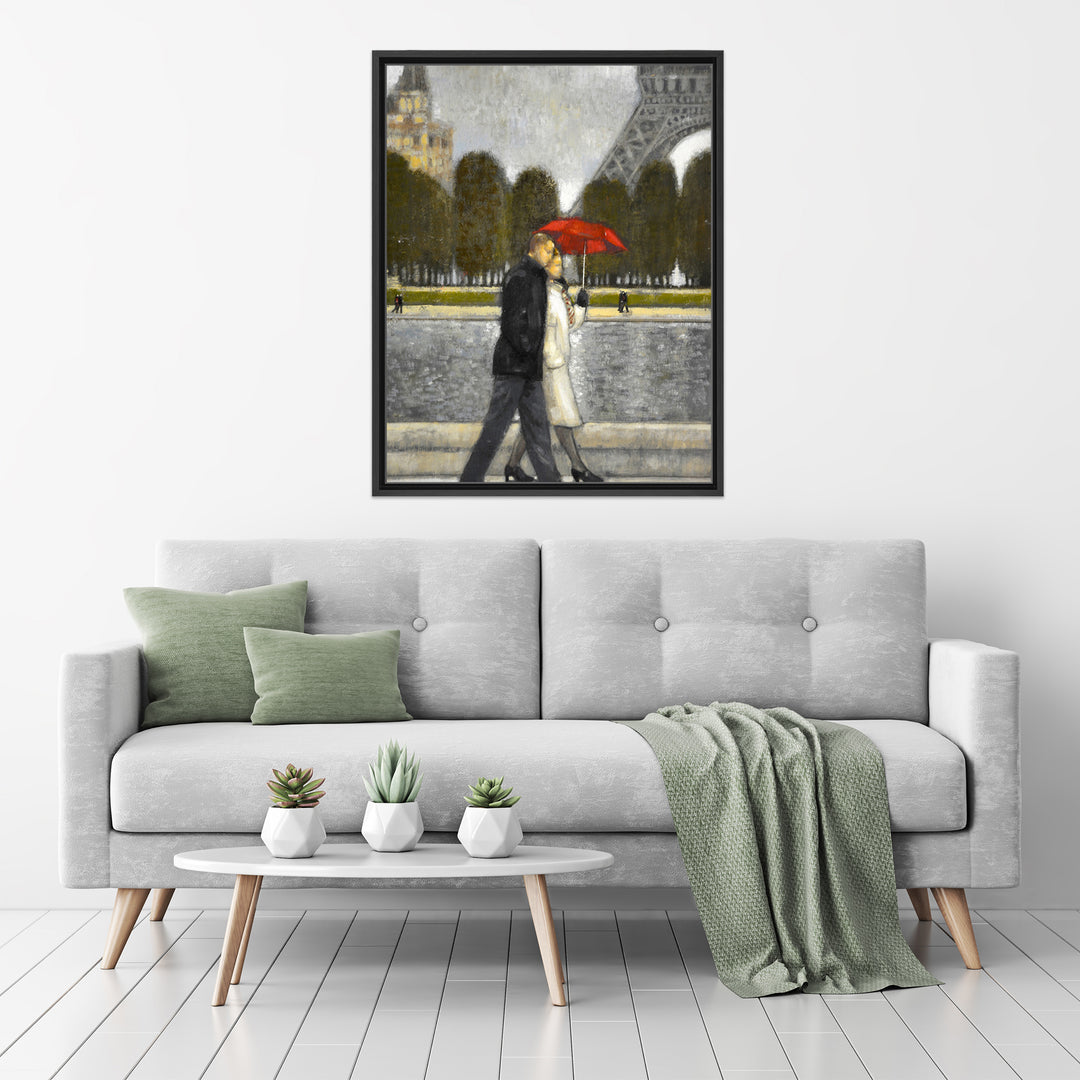 Romantic Stroll II Framed Canvas Wall Art