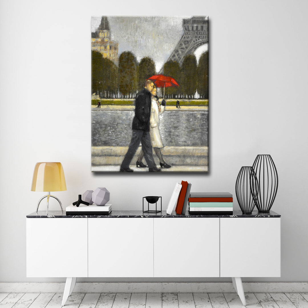 'Romantic Stroll II' Wrapped Canvas Wall Art