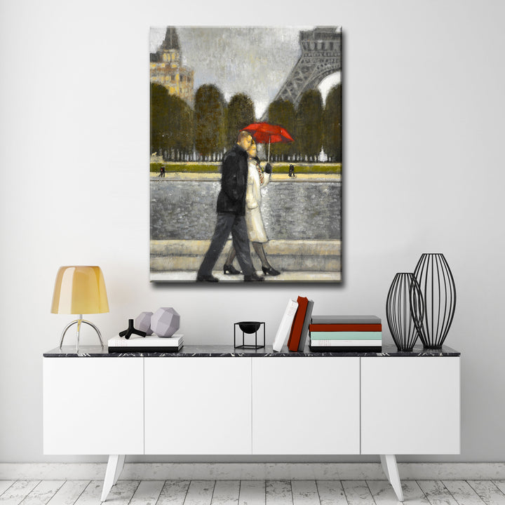 'Romantic Stroll II' Wrapped Canvas Wall Art