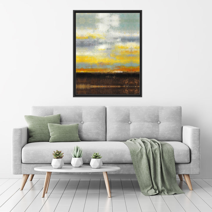 Painted Sunset I Framed Canvas Wall Art