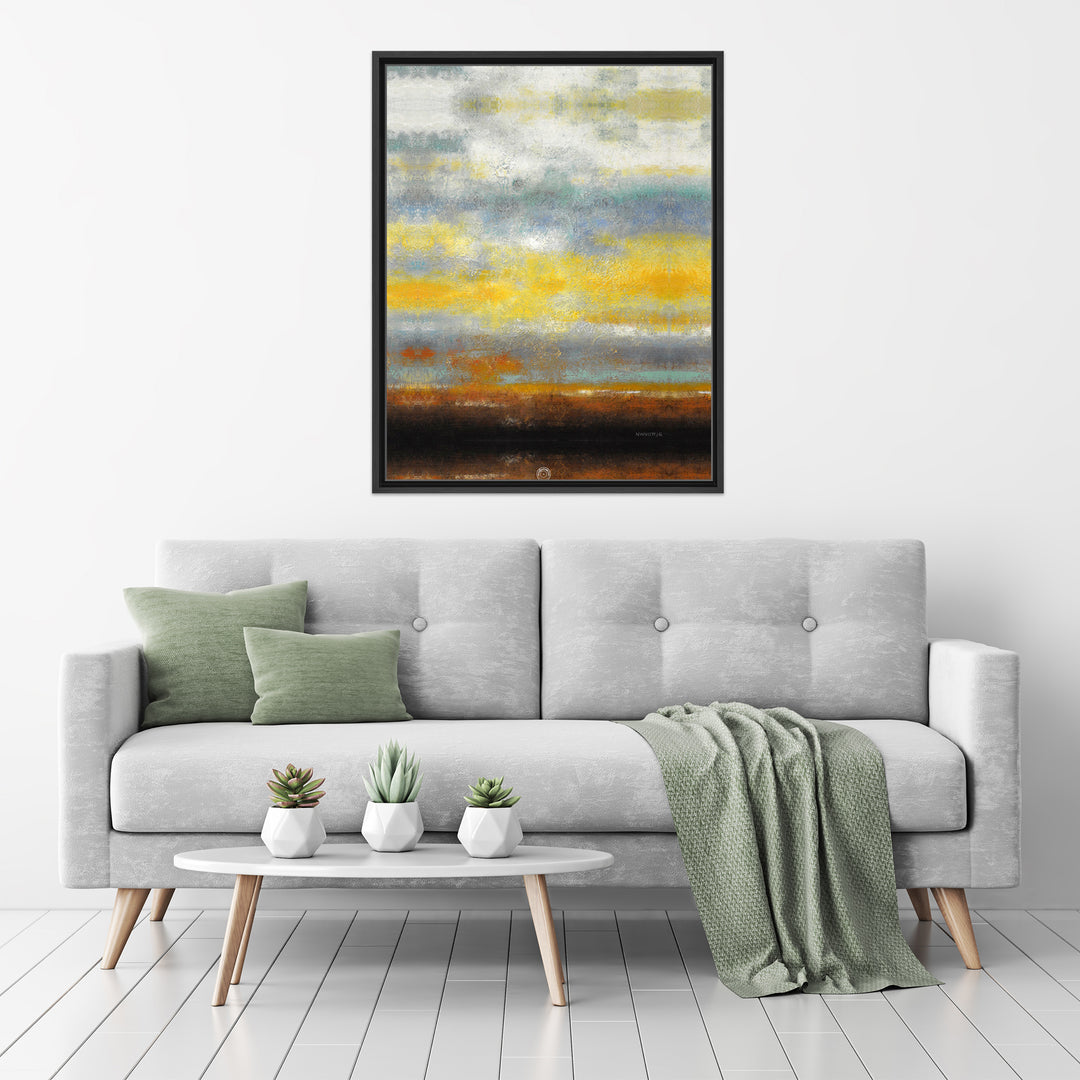Painted Sunset II Framed Canvas Wall Art