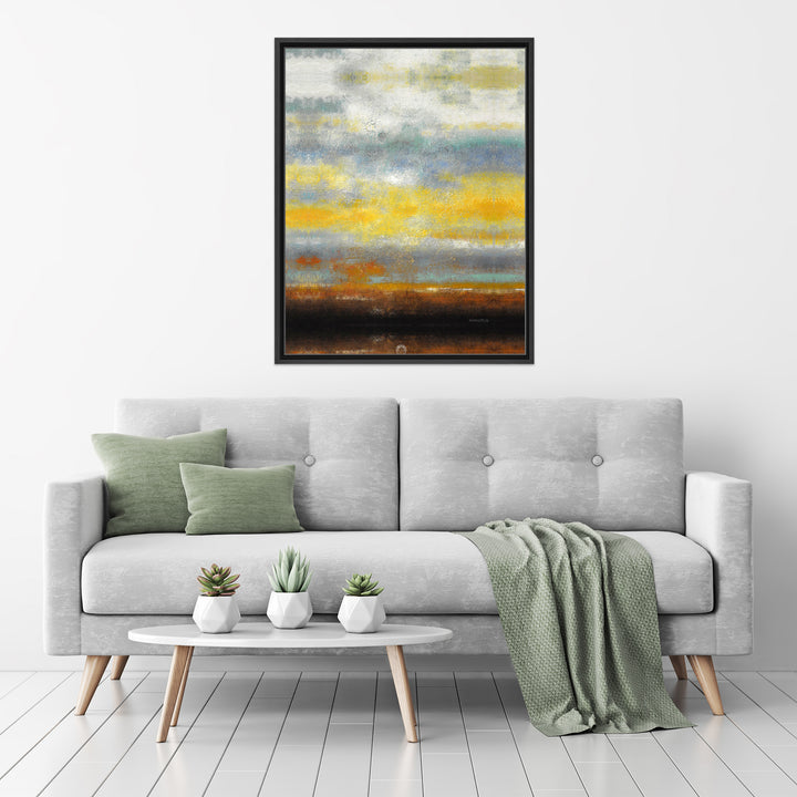 Painted Sunset II Framed Canvas Wall Art