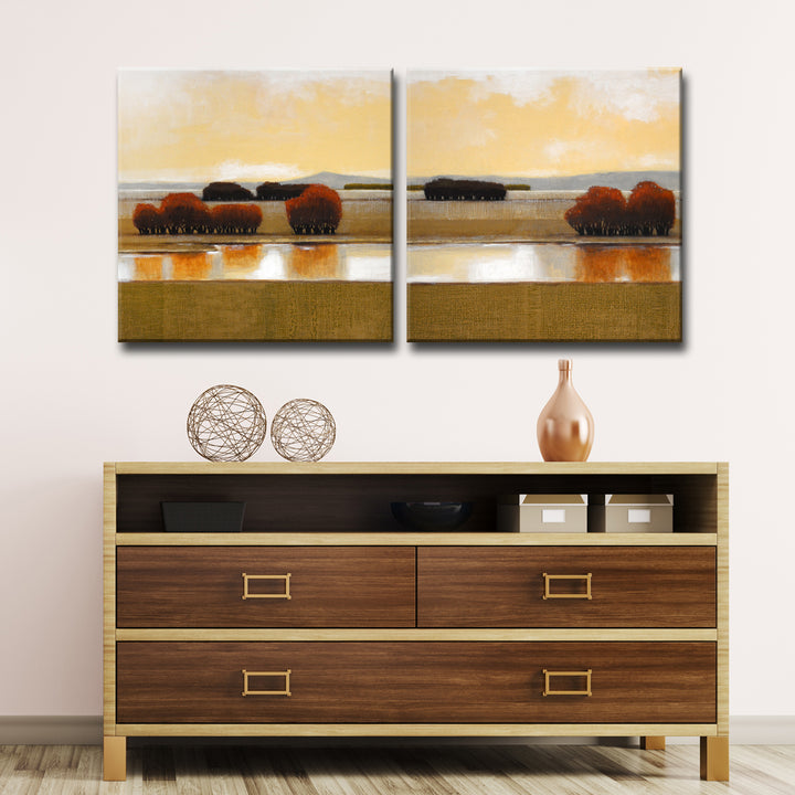 Still Water' 2 Piece Wrapped Canvas Wall Art Set