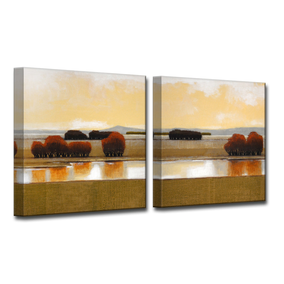 Still Water' 2 Piece Wrapped Canvas Wall Art Set