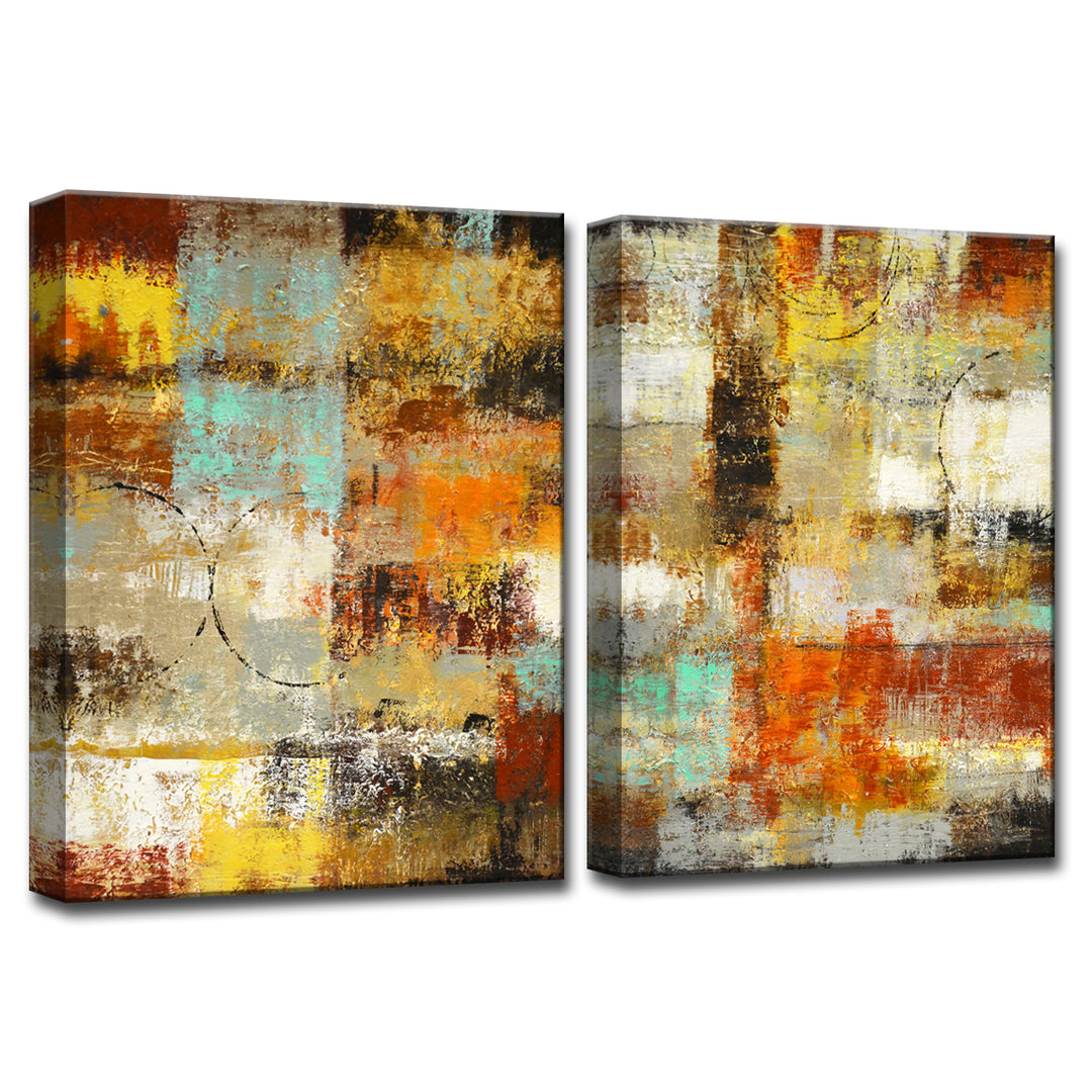 Revelation' 2 Piece Wrapped Canvas Wall Art Set