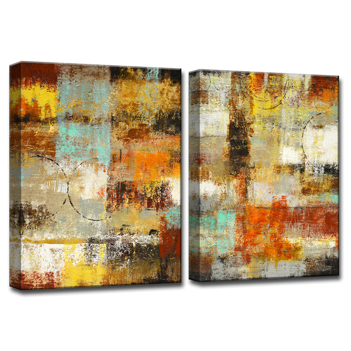 Revelation' 2 Piece Wrapped Canvas Wall Art Set