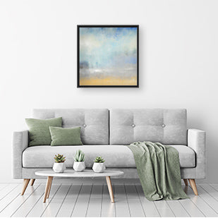 Coastal Downpour B Framed Canvas Wall Art