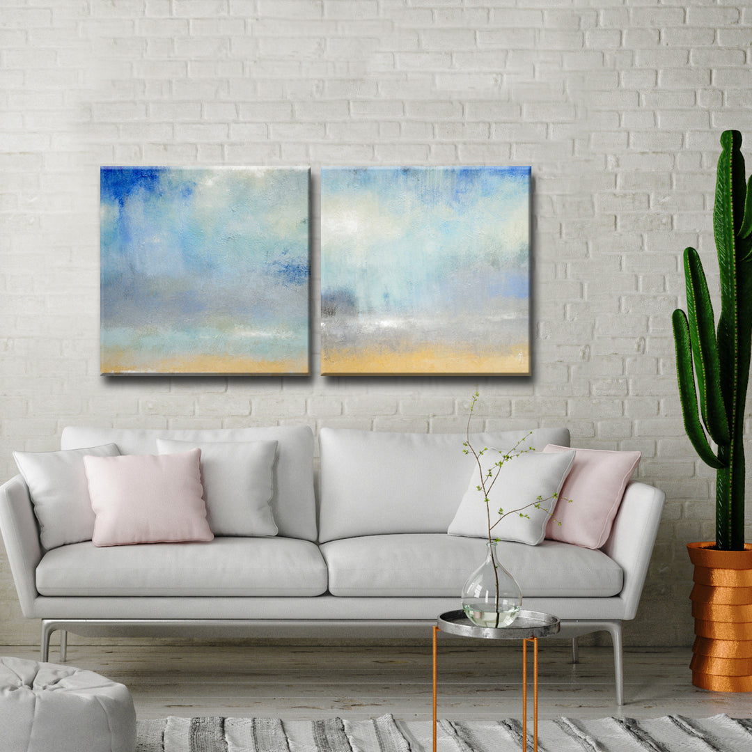 Coastal Downpour B' Wrapped Canvas Wall Art