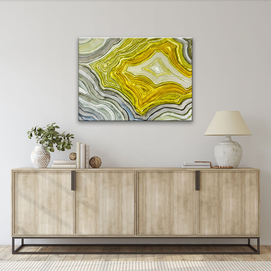 'Warm Agate' Wrapped Canvas Wall Art