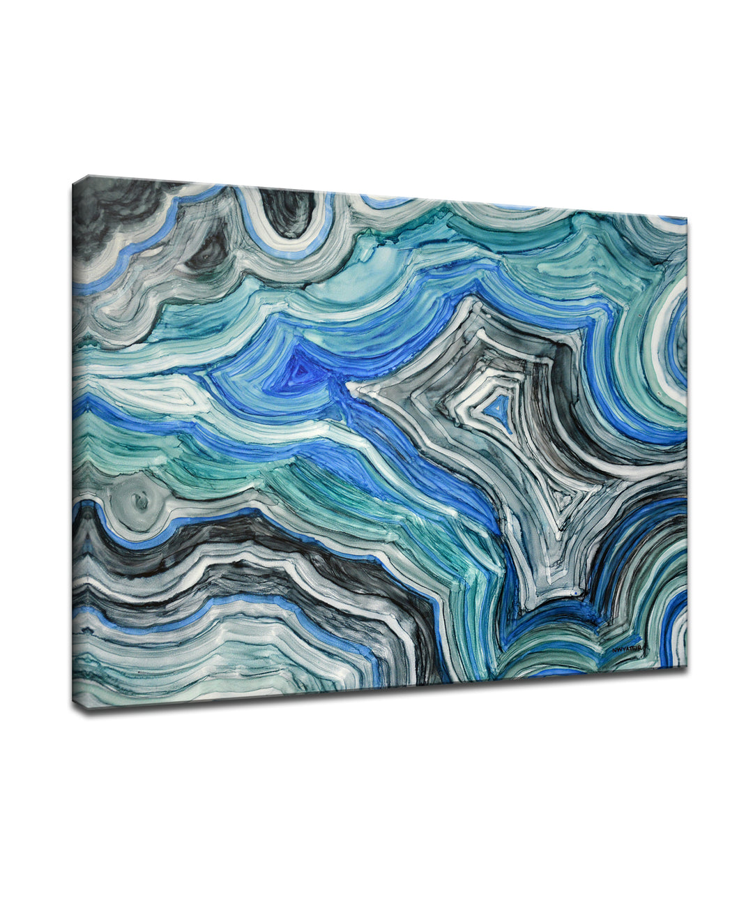 'Cool Agate' Wrapped Canvas Wall Art